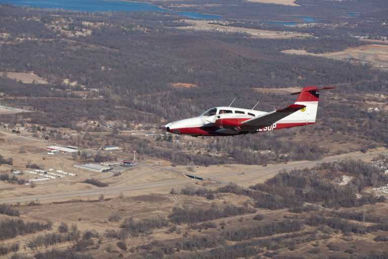 Spartan College Plane in flight