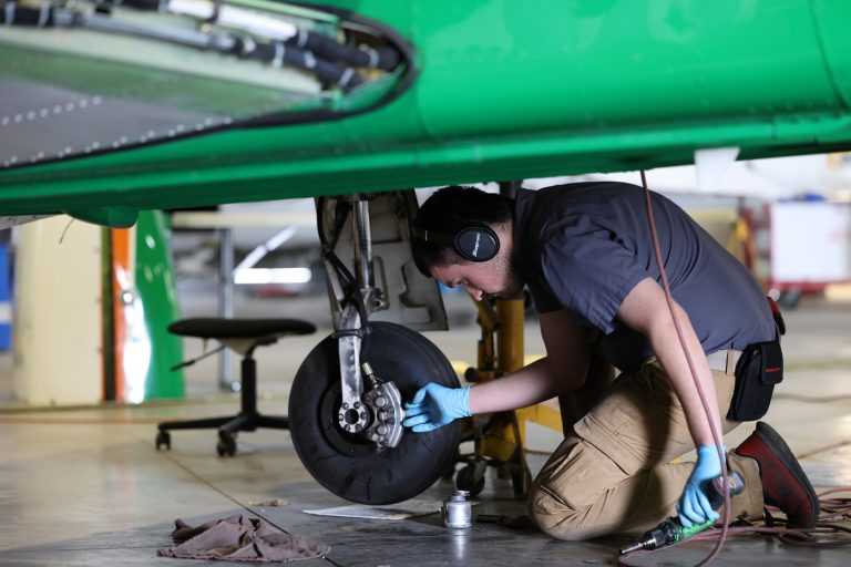 Spartan student working on wheel