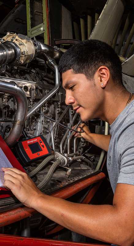 AMT Student working on Turbine