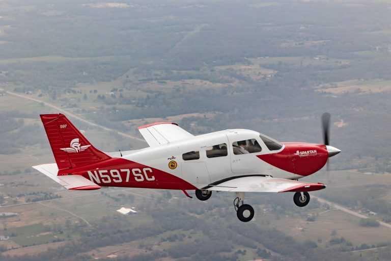 spartan plane in flight