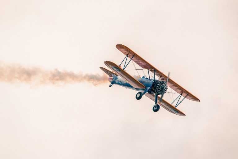 old plane in flight