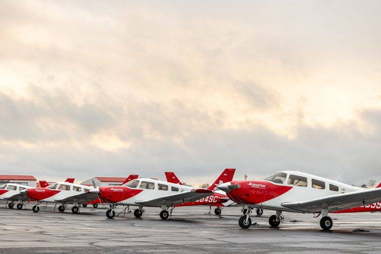 spartan planes on the tarmac