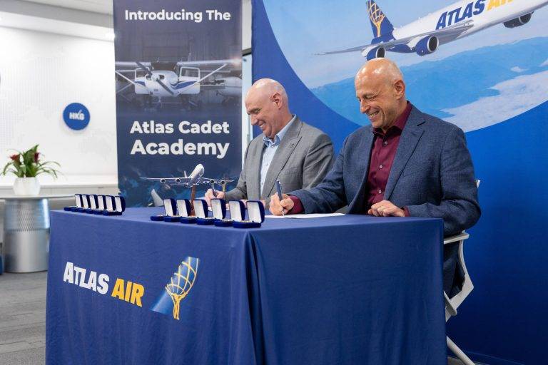 spartan education group and atlas air worldwide - atlas cadet academy partnership signing event