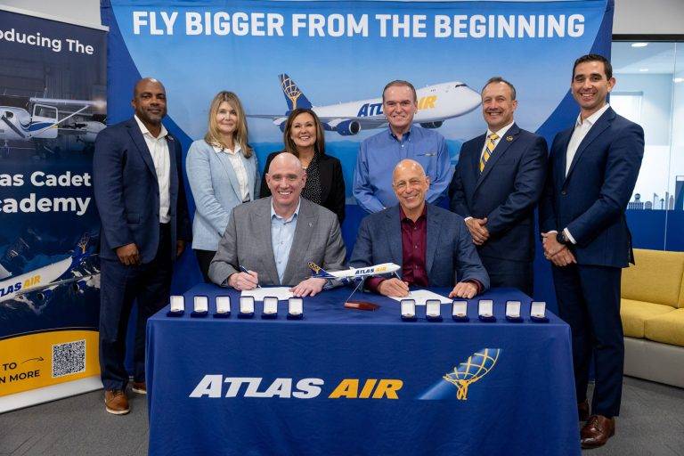 spartan education group and atlas air worldwide - atlas cadet academy partnership signing event