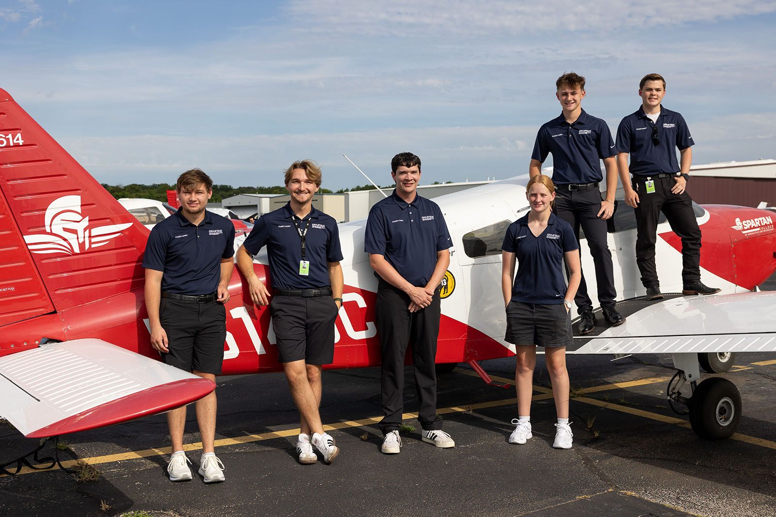 spartan flight students by piper archers who were awarded scholarships